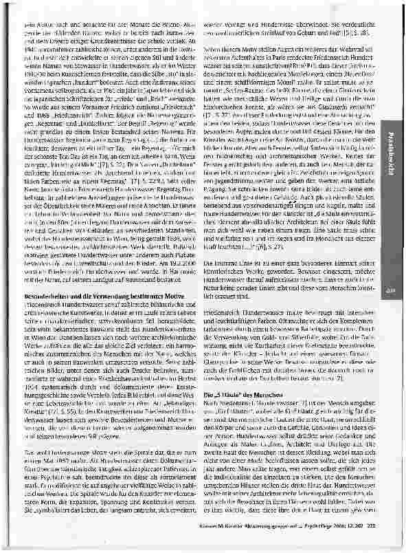 Vorschauseite 3: Kreative Aktivierungsgruppe auf einer niederschwelligen Drogenentzugsstation - Begegnungen mit den WerkenFriedensreich Hundertwassers1