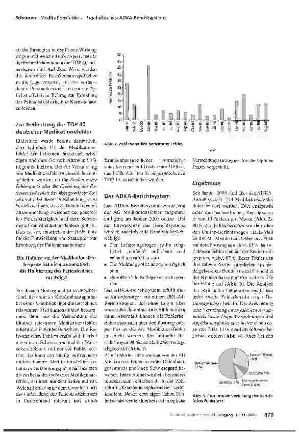 Vorschauseite 3: Medikationsfehler - Ergebnisse des ADKA-Berichtsystems