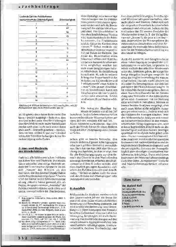 Vorschauseite 4: Der Hirschfaktor - ein neuer Stern am bibliometrischen Indikatorenhimmel