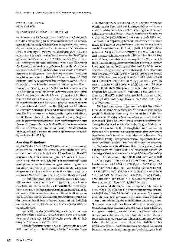 Vorschauseite 2: Formerfordernis der Zustimmungs-verweigerung