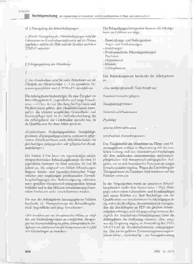 Vorschauseite 2: Zur Eingruppierung von Gesundheitsund Krankenpfleger/ innen im Pflegeund Erziehungsdienst