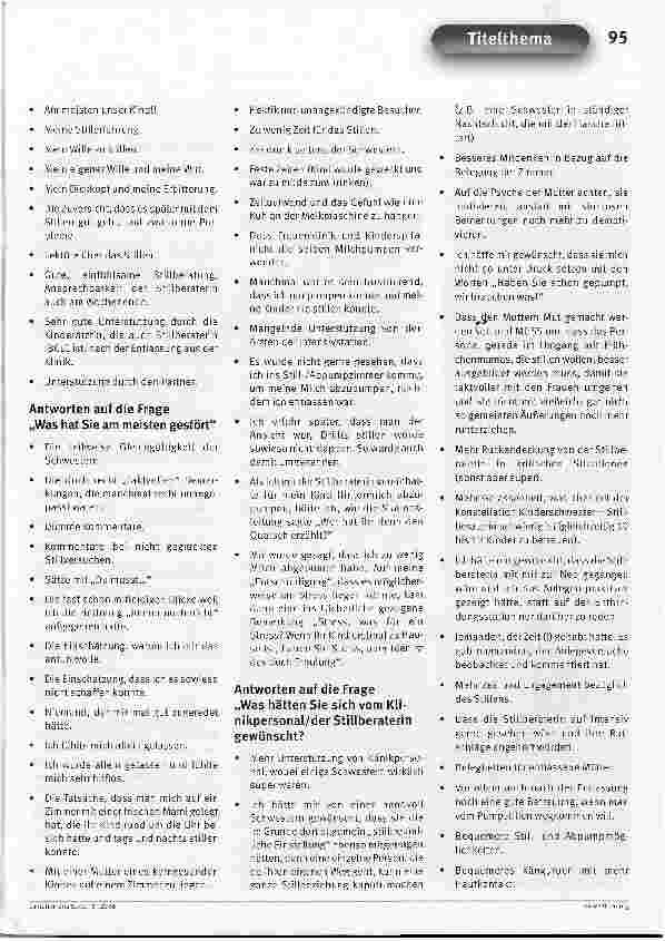 Vorschauseite 4: Stillberatung bei Frühgeburt - Was wünschen sich die Eltern