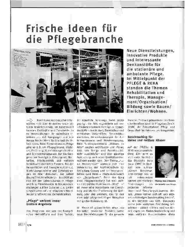 Vorschauseite 1: Frische Ideen für die Pflegebranche