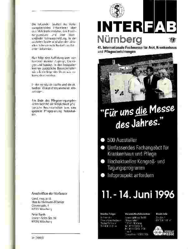 Vorschauseite 3: Der pflegerische Verlegungsbericht Konzept zur Erhebung des pflegerischen Verlegungsstatus auf einer operativen Intensivstation