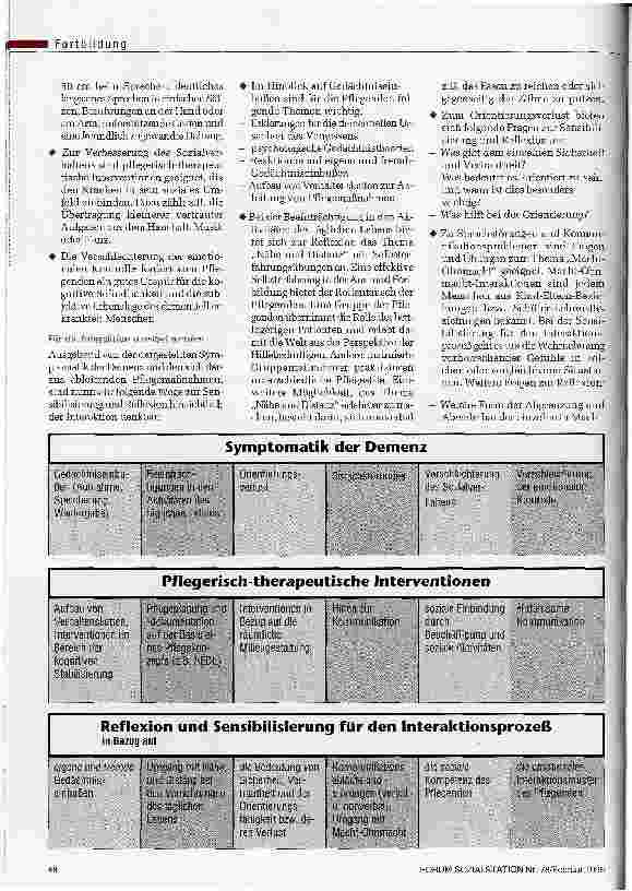 Vorschauseite 3: Vertraut werden mit einer anderen Welt Dreistufiges Lernprogramm unterstützt Pflegende bei der Begleitung dementiell erkrankter Menschen