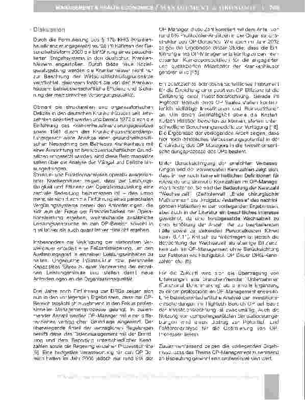 Vorschauseite 6: Entwicklungsstand im OP-Management