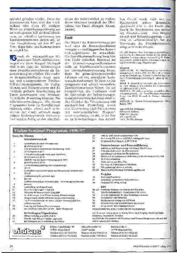 Vorschauseite 4: Prozeßorientiertes Kostenmanagement für Pflegeeinrichtungen
