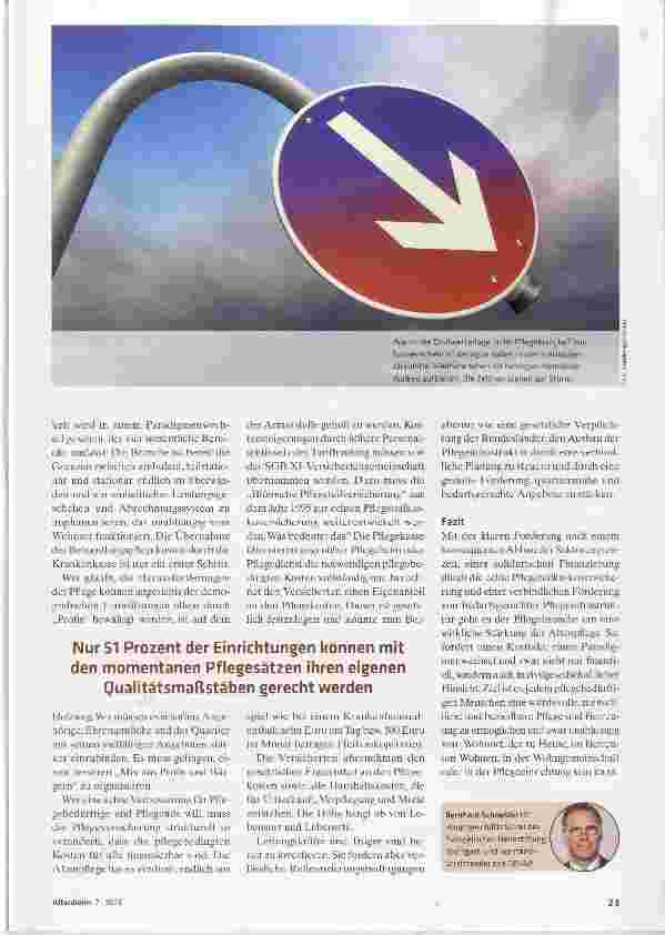 Vorschauseite 2: Das Ziel: die Altenpflege stärken