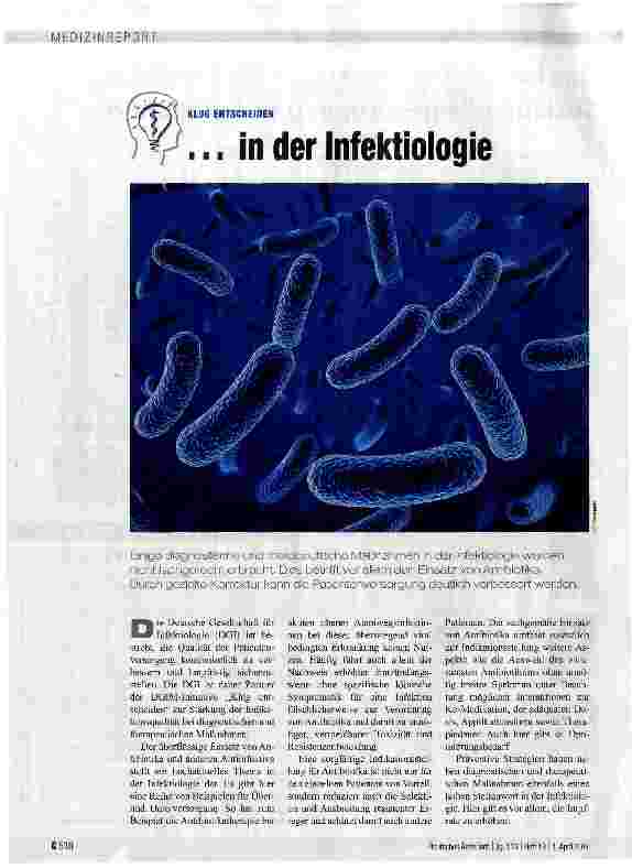 Vorschauseite 1: ... in der Infektiologie