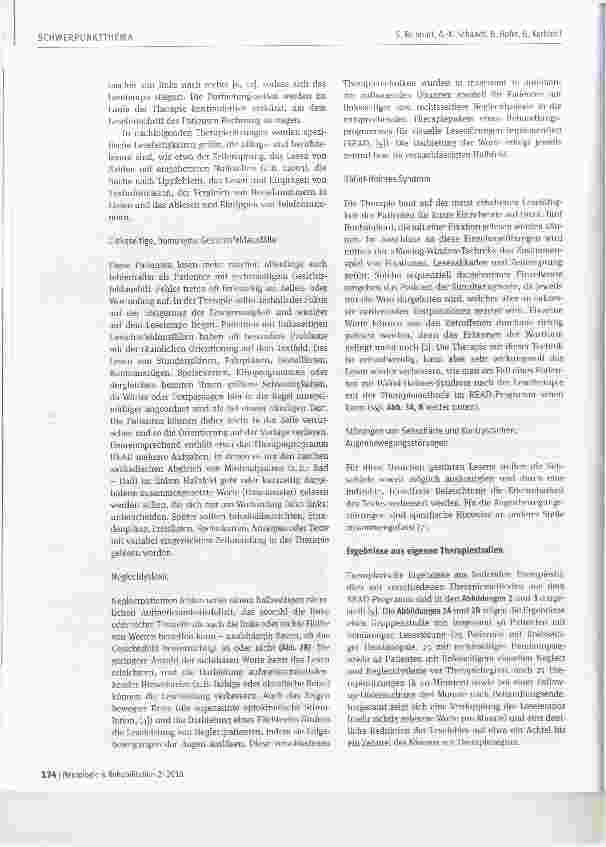Vorschauseite 3: Therapie visuell bedingter Lesestörungen nach erworbener Hirnschädigung: ein Update