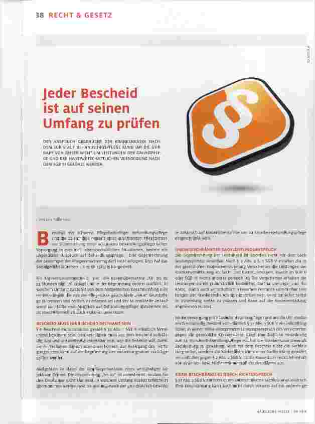 Vorschauseite 1: Jeder Bescheid ist auf seinen Umfang zu prüfen
