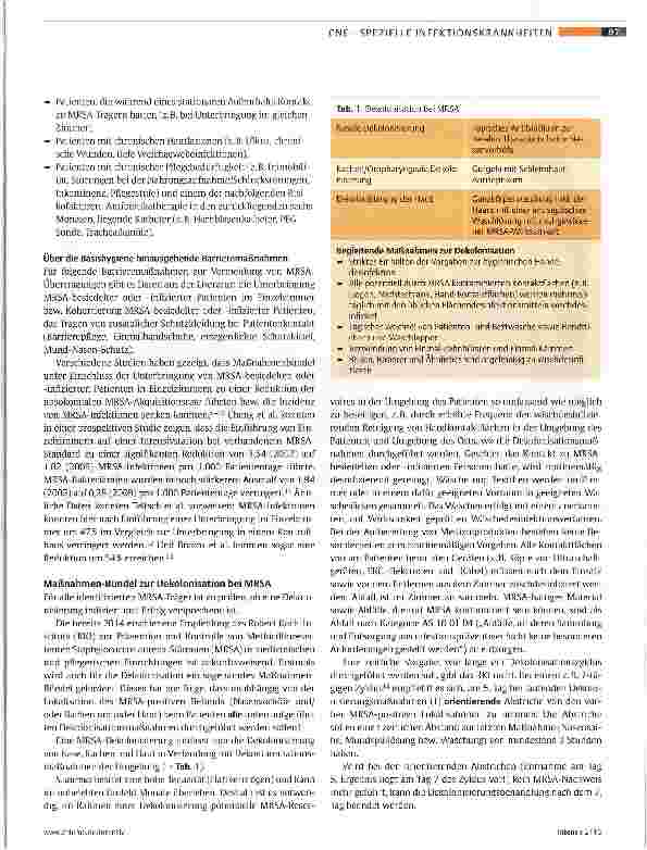 Vorschauseite 3: Hygienemanagement bei MRSA