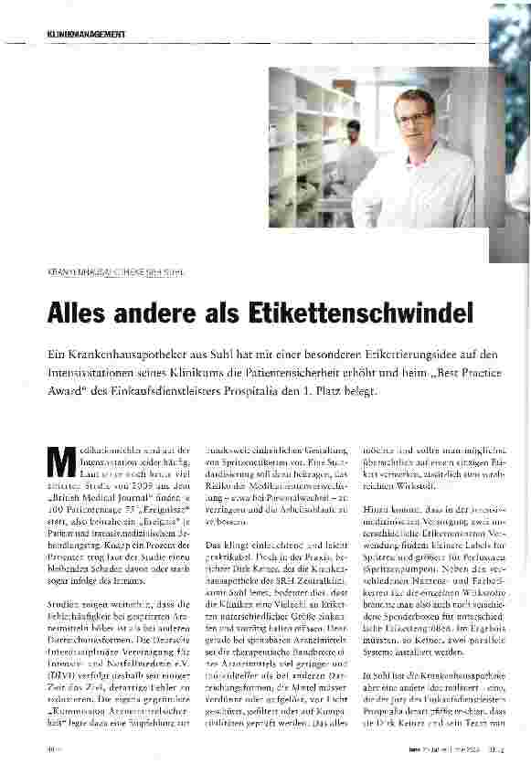 Vorschauseite 1: Alles andere als Etikettenschwindel