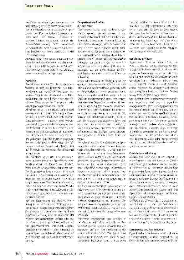 Vorschauseite 3: Gruppentherapie bei Dysarthrie