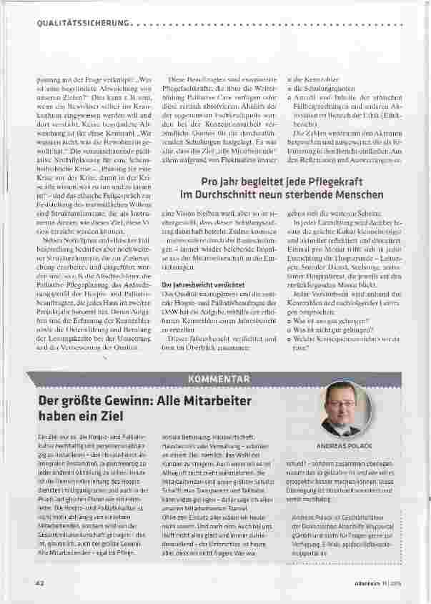 Vorschauseite 3: Hospizkultur nachhaltig gestalten
