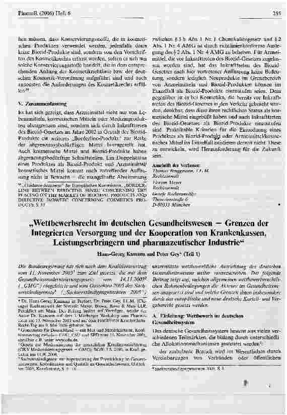 Vorschauseite 1: Wettbewerbsrecht im deutschen Gesundheitswesen