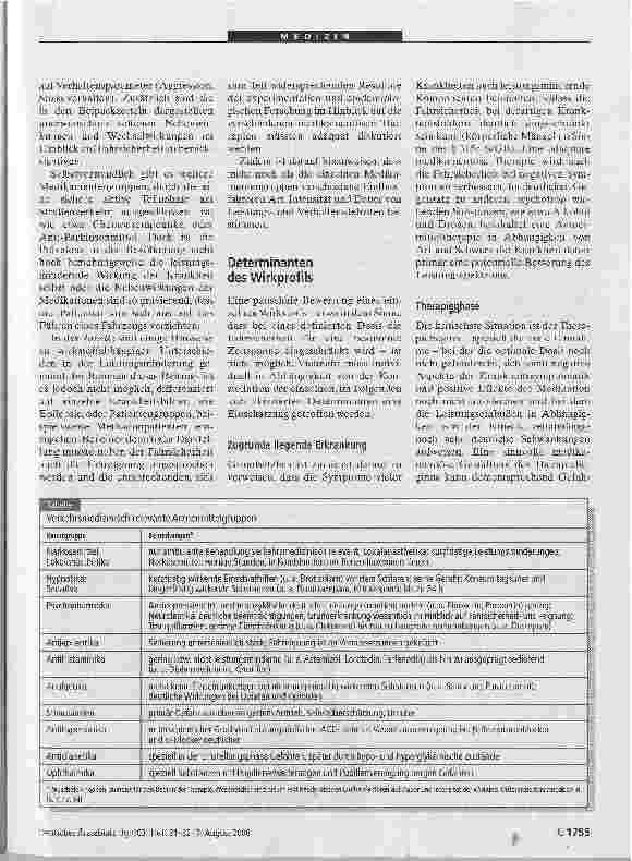 Vorschauseite 2: Arzneimittel und Fahrsicherheit