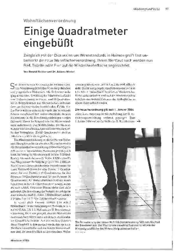 Vorschauseite 1: Einige Quadratmeter eingebüßt