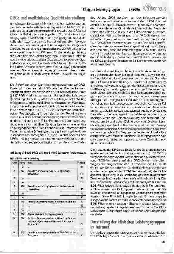 Vorschauseite 6: DRG-Akzeptanz verbessern