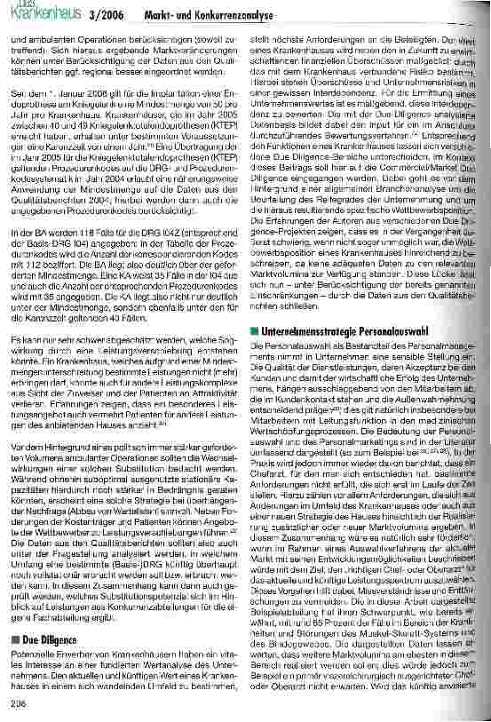 Vorschauseite 6: Marktund Konkurrenzanalyse auf der Basis des Qualitätsberichts nach § 137 SGB Y