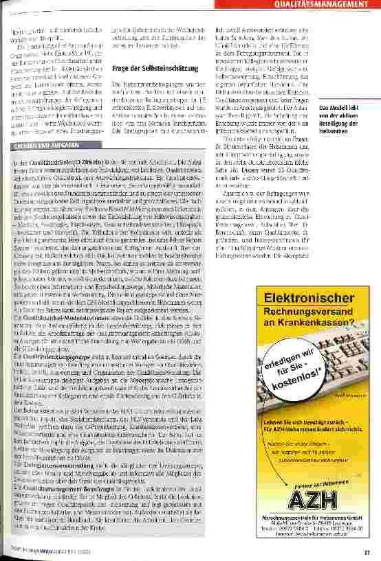 Vorschauseite 2: Qualität in der Wochenbettbetreuung