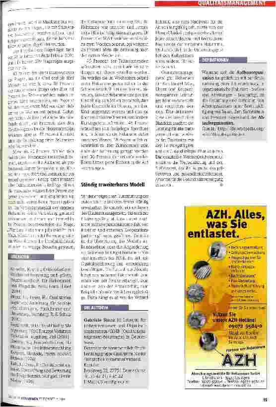Vorschauseite 4: Qualität in der Wochenbettbetreuung