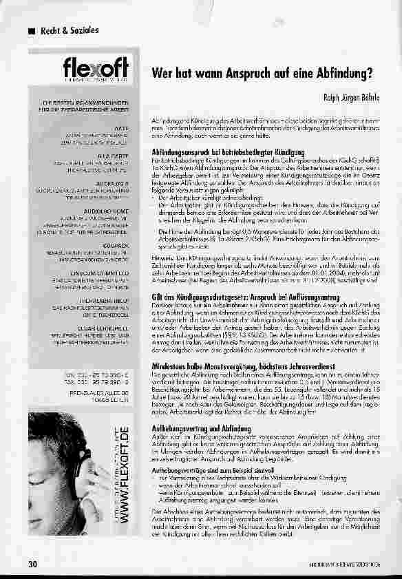 Vorschauseite 1: Wer hat wann Anspruch auf eine Abfindung?