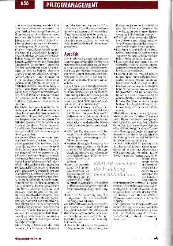 Vorschauseite 5: Zuerst erfolgt die Klärung der Ist-Situation Abfallmanagement im Krankenhaus / Teil 2