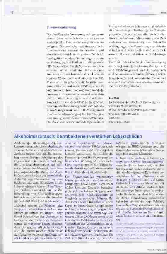 Vorschauseite 3: Die sind ja schon an der Schleuse“ - Einfluss der Polytrauma-Versorgung auf die OP-Organisation