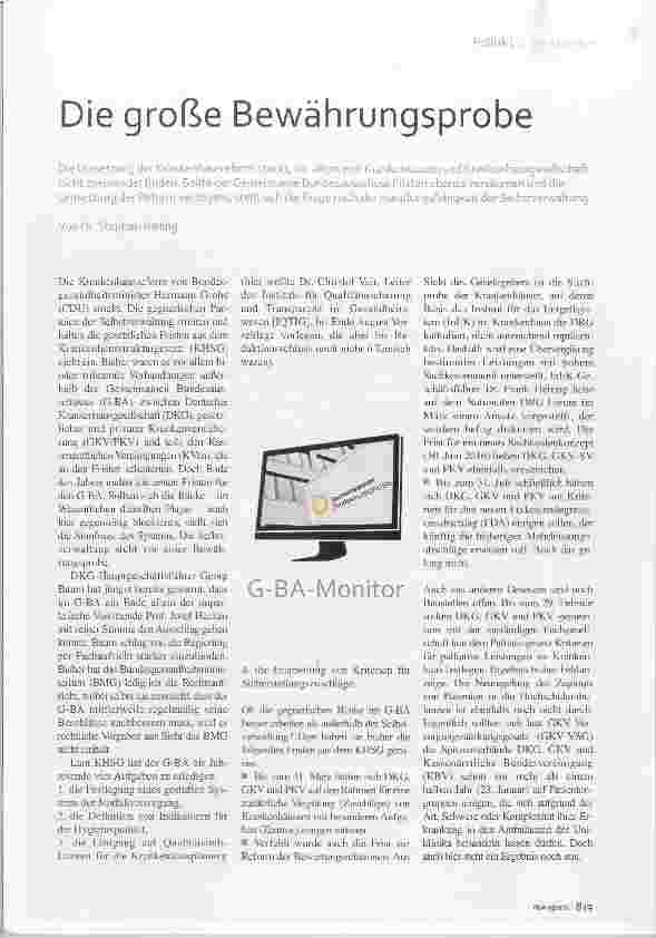 Vorschauseite 1: Die große Bewährungsprobe