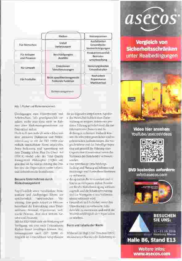 Vorschauseite 2: Gemeinsame Grundlage für den risikobasierten Ansatz der Managementsysteme