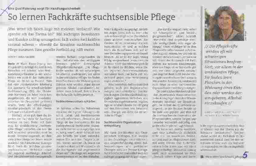 Vorschauseite 1: So lernen Fachkräfte suchtsensible Pflege