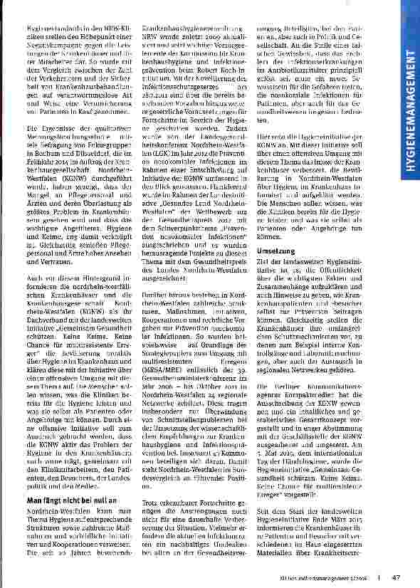 Vorschauseite 2: Keine Keime - Keine Chance für multiresistente Erreger