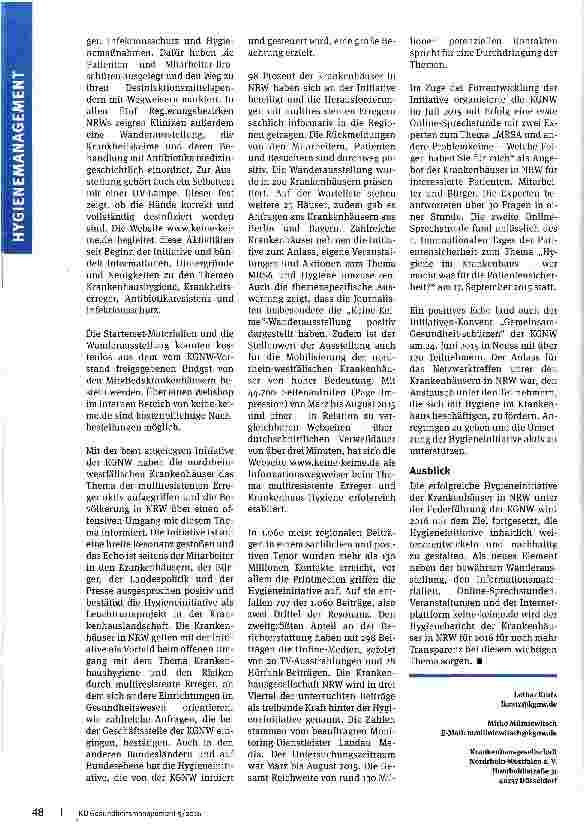 Vorschauseite 3: Keine Keime - Keine Chance für multiresistente Erreger