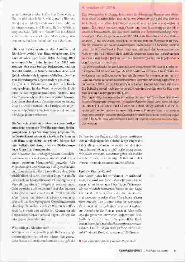 Vorschauseite 4: Steigende Altersarmut trotz guter Wirtschaftslage