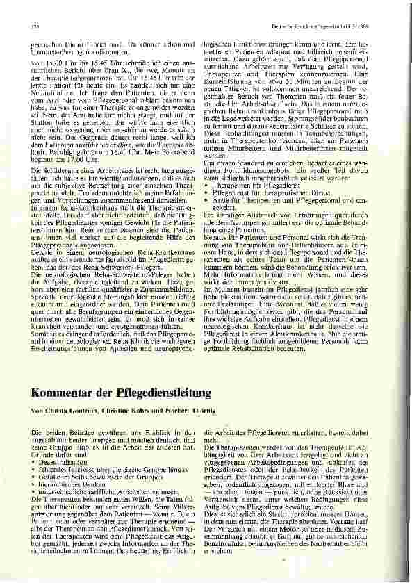 Vorschauseite 4: Kooperation und Konflikte zwischen pflegerischem und therapeutischem Bereich in einer Rehabilitationsklinik