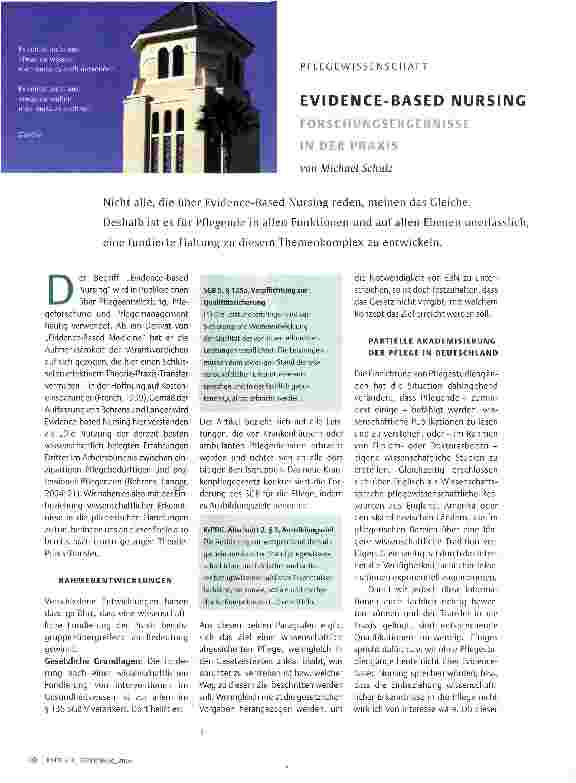 Vorschauseite 1: EVIDENCE-BASED NURSING