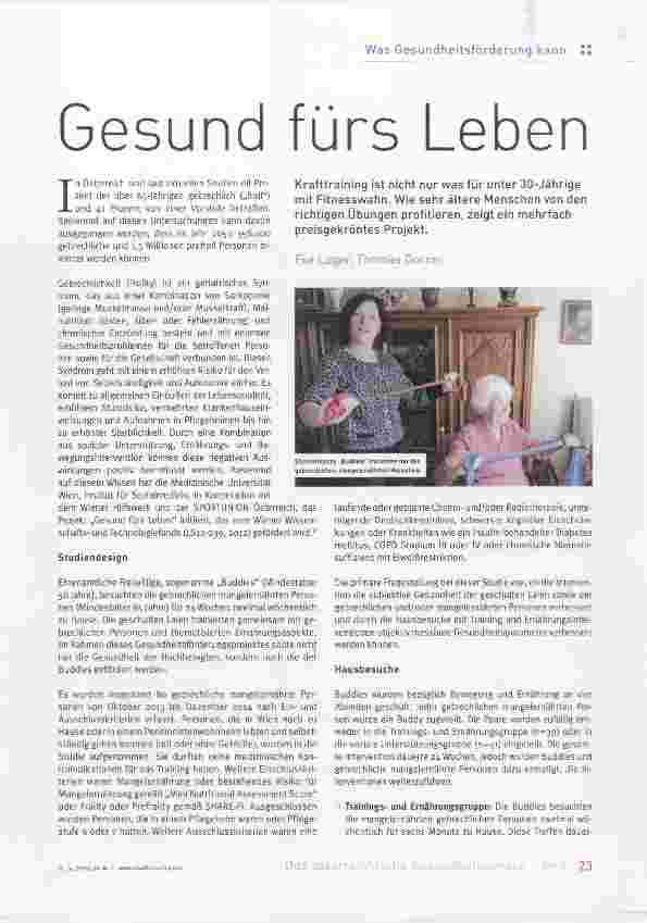 Vorschauseite 1: Gesund fürs Leben