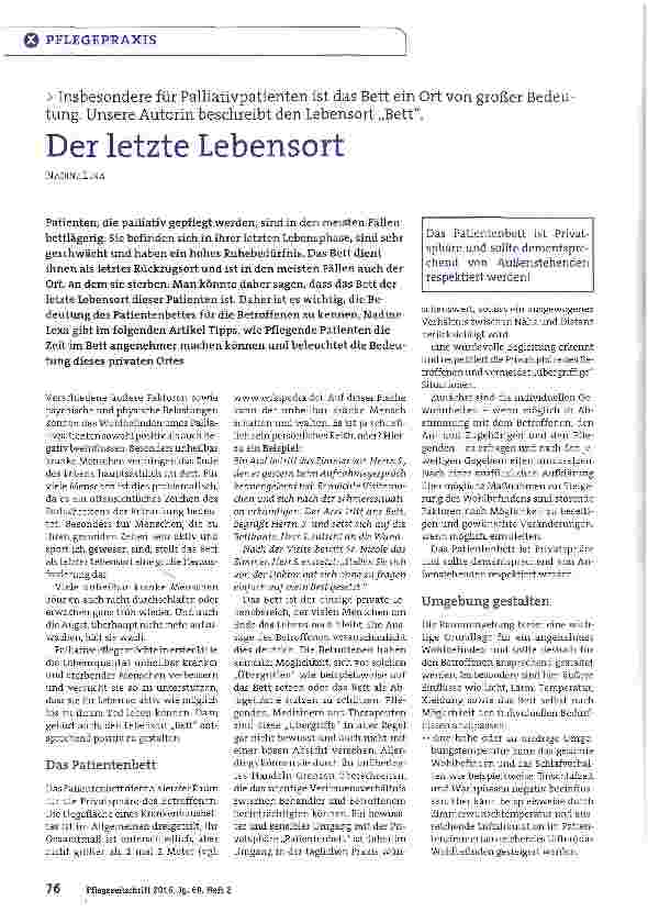 Vorschauseite 1: Der letzte Lebensort