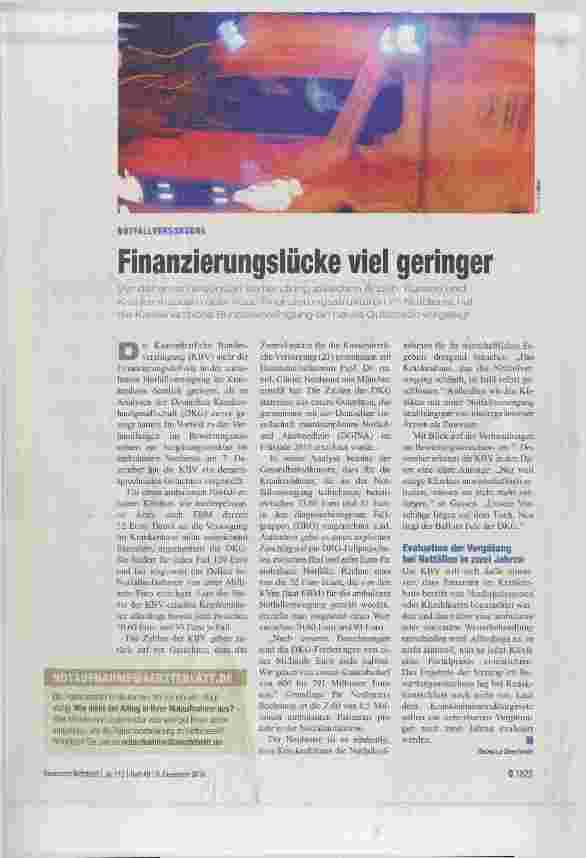 Vorschauseite 1: Finanzierungslücke viel geringer