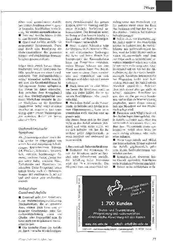 Vorschauseite 2: Krampfanfall - Was tun?Pflege bei Epilepsie