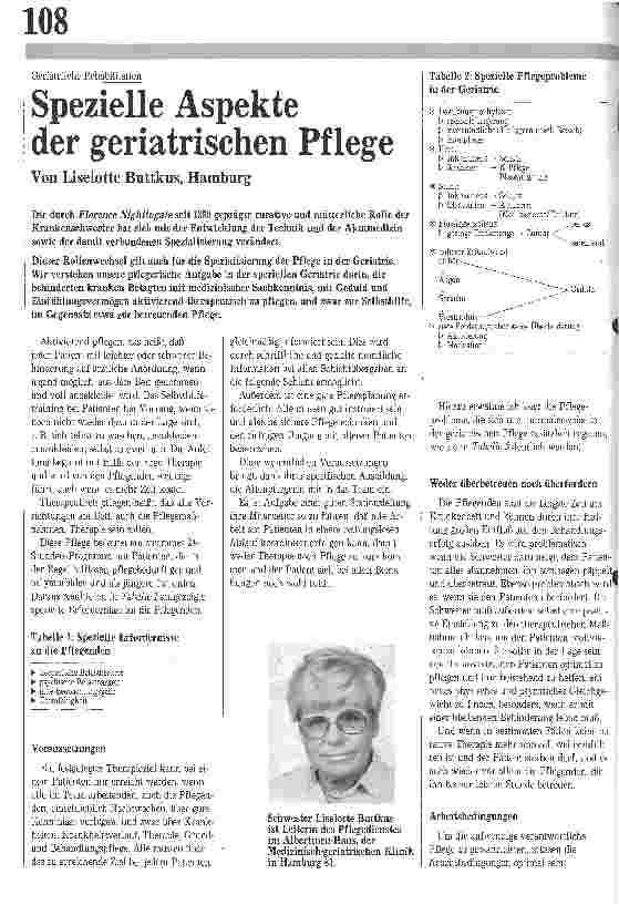 Vorschauseite 1: Spezielle Aspekte der geriatrischen Pflege