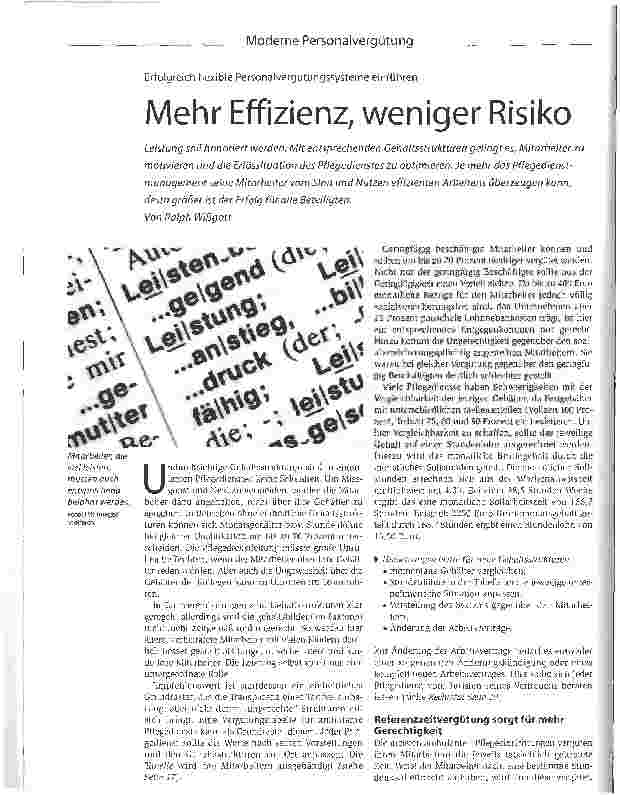 Vorschauseite 1: Mehr Effizienz, weniger RisikoErfolgreich flexible Personalvergütungssysteme einführen