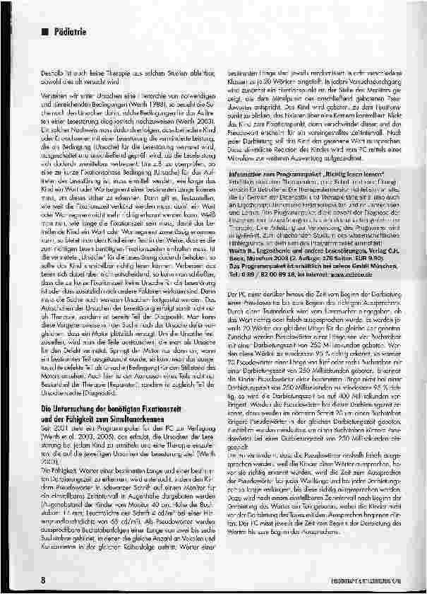Vorschauseite 3: Therapie von Lesestörungen durch Erkennen und Beheben der Ursachen