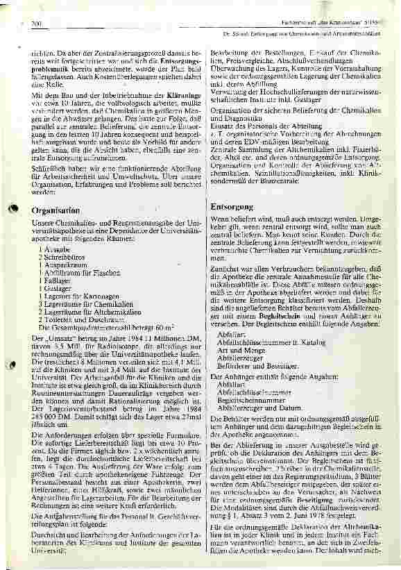 Vorschauseite 2: Entsorgung von Chemikalienund Arzneimittelabfällen