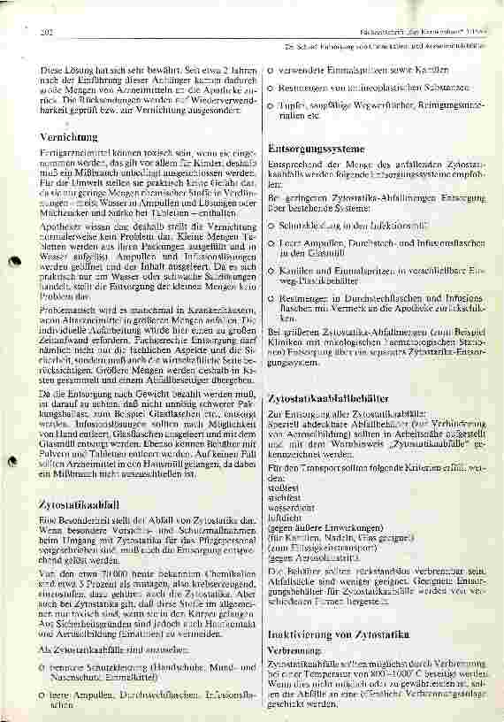Vorschauseite 4: Entsorgung von Chemikalienund Arzneimittelabfällen