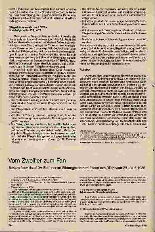Vorschauseite 3: Anforderungen an ein EDV - gestütztes Kommunikationssystem für dem Pflegebereich