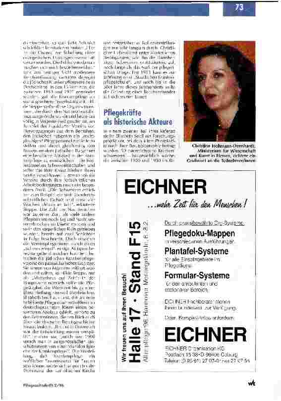 Vorschauseite 2: Es gibt kein immer schon in der Pflege 2. Internationaler Kongreß zur Geschichte der Pflege