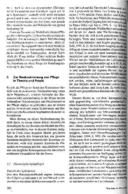 Vorschauseite 3: Die Ressourcen-Orientierung in der Pflege Ein Beitrag zur Zukunft der Pflege in Theorie und Praxis