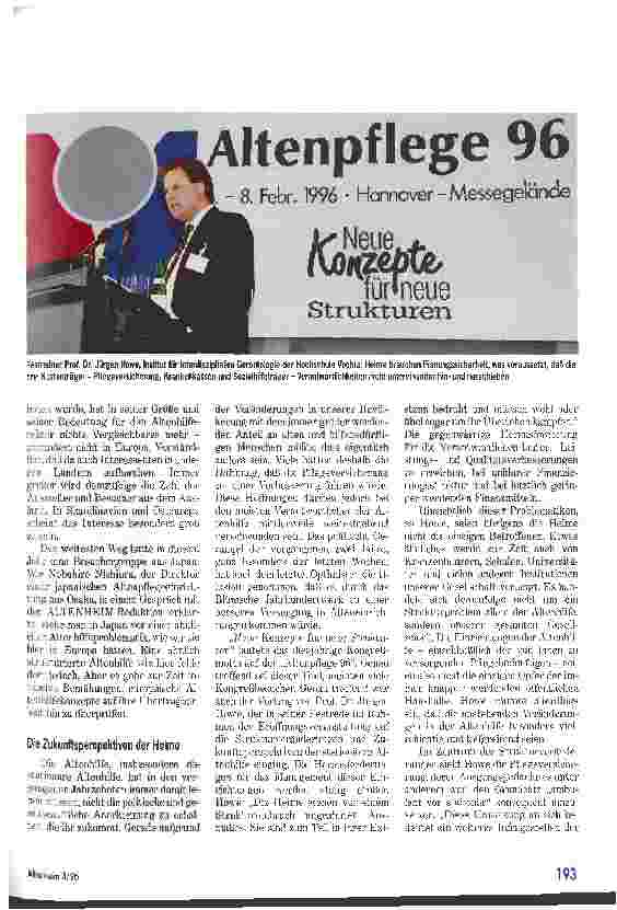 Vorschauseite 2: Heime brauchen ein neues Profil